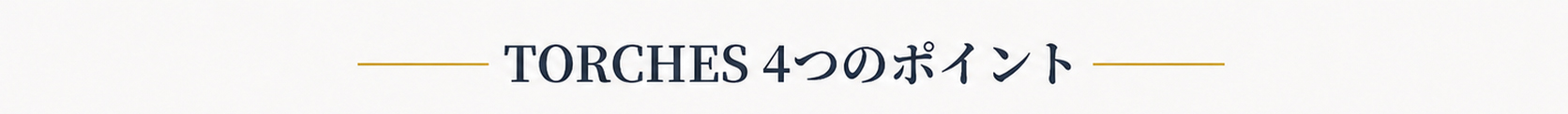 TORCHES 4つのポイント